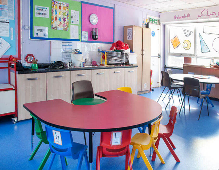 School classroom flooring