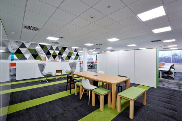 Modern commercial office flooring