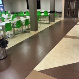 Barr Beacon School cafeteria flooring