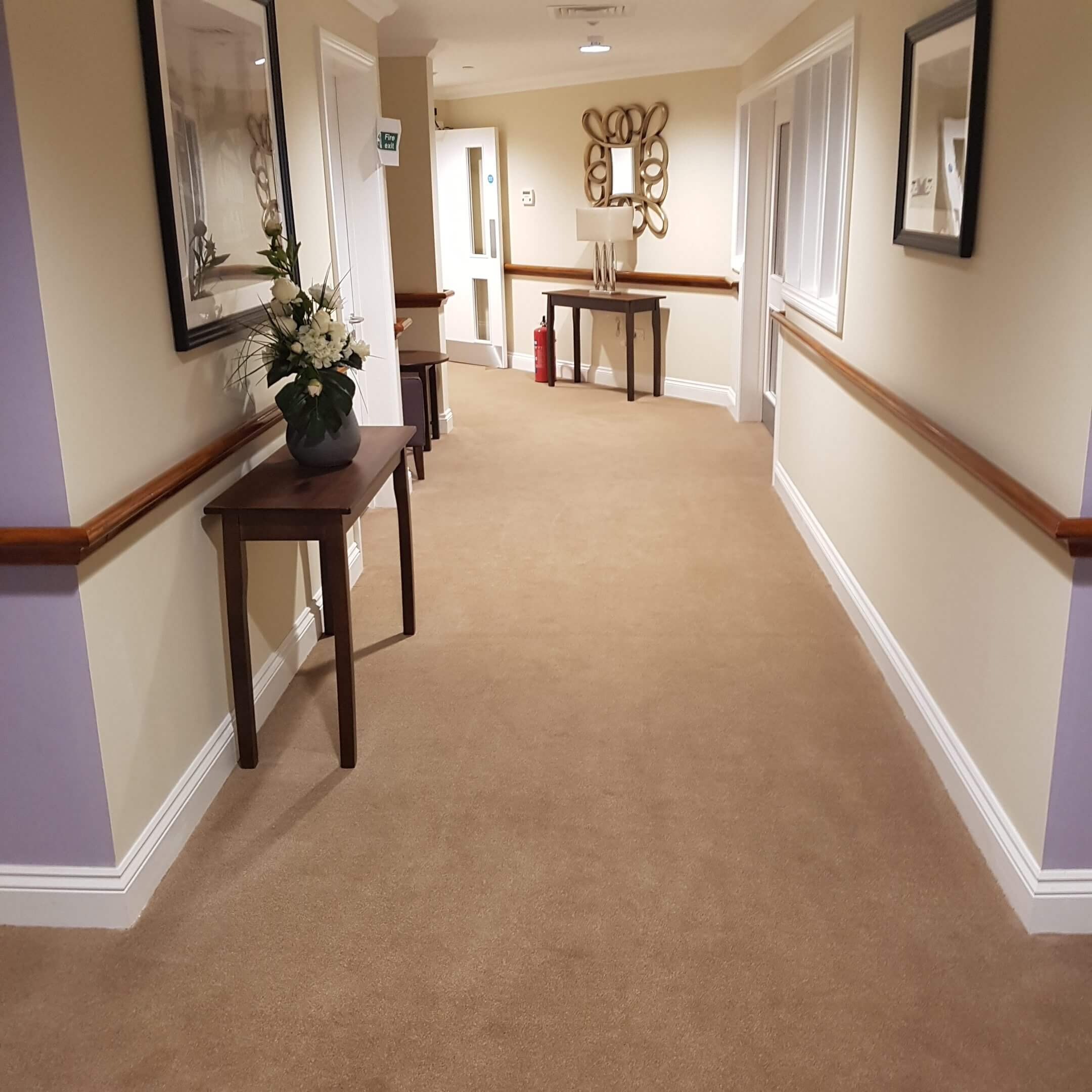 Care home corridor flooring