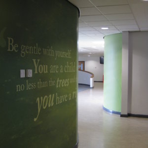 School corridor flooring