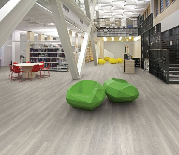 Vinyl flooring for libraries