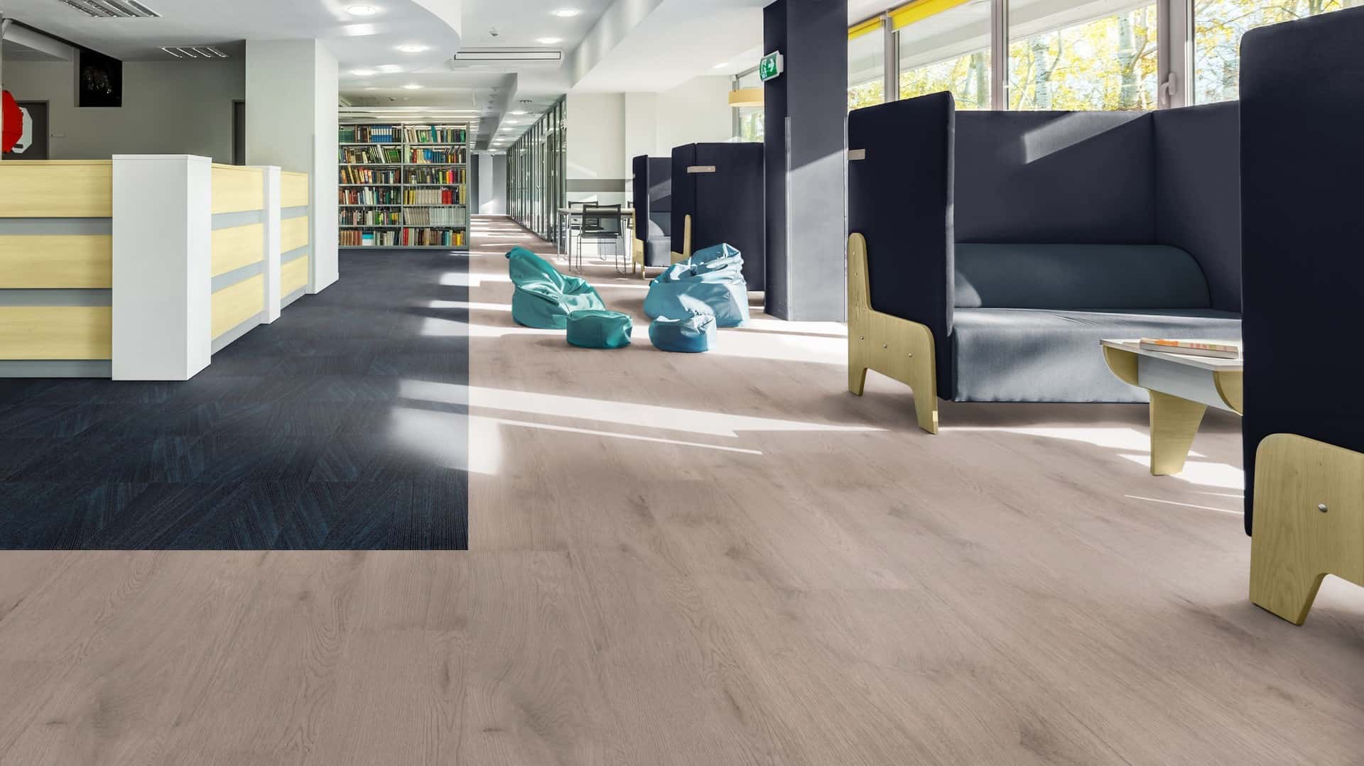 Milliken library flooring