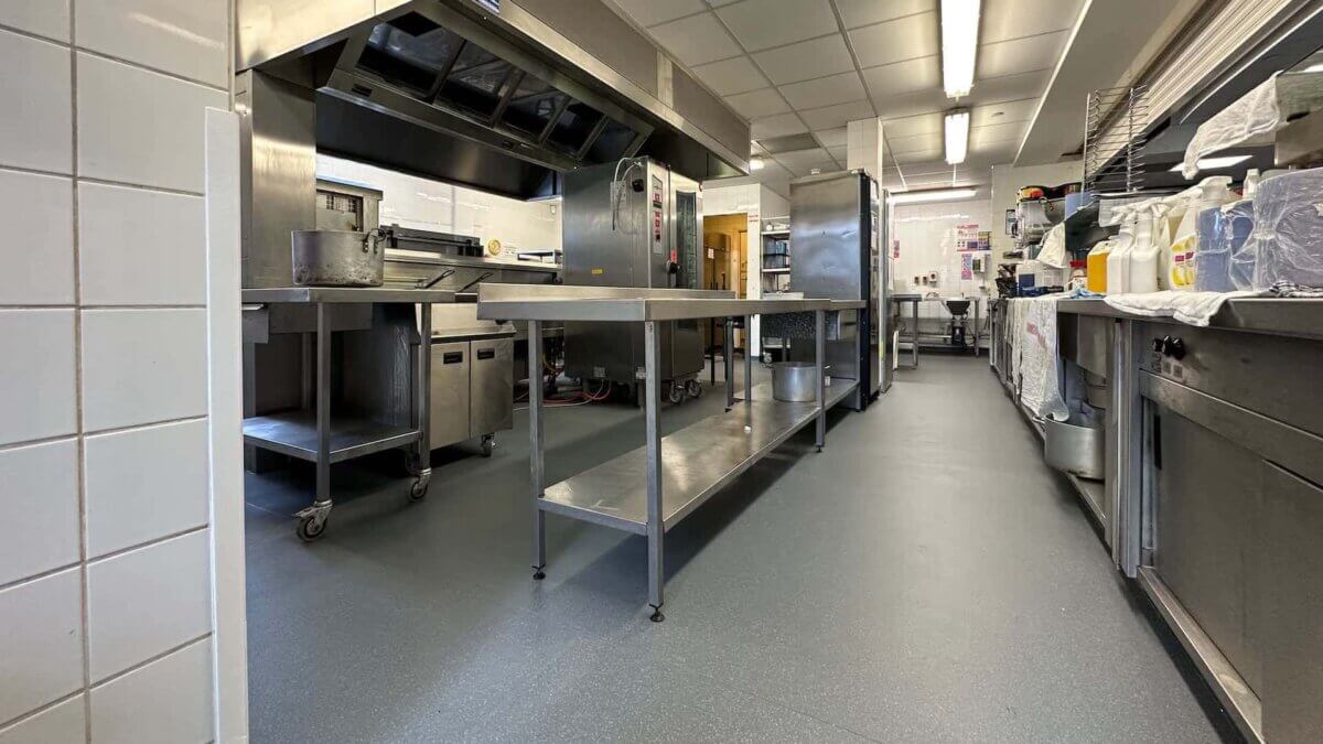 New safety flooring at Wheelers Lane commercial kitchen