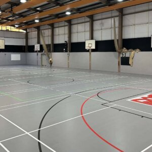 The finished sports hall at Langley School