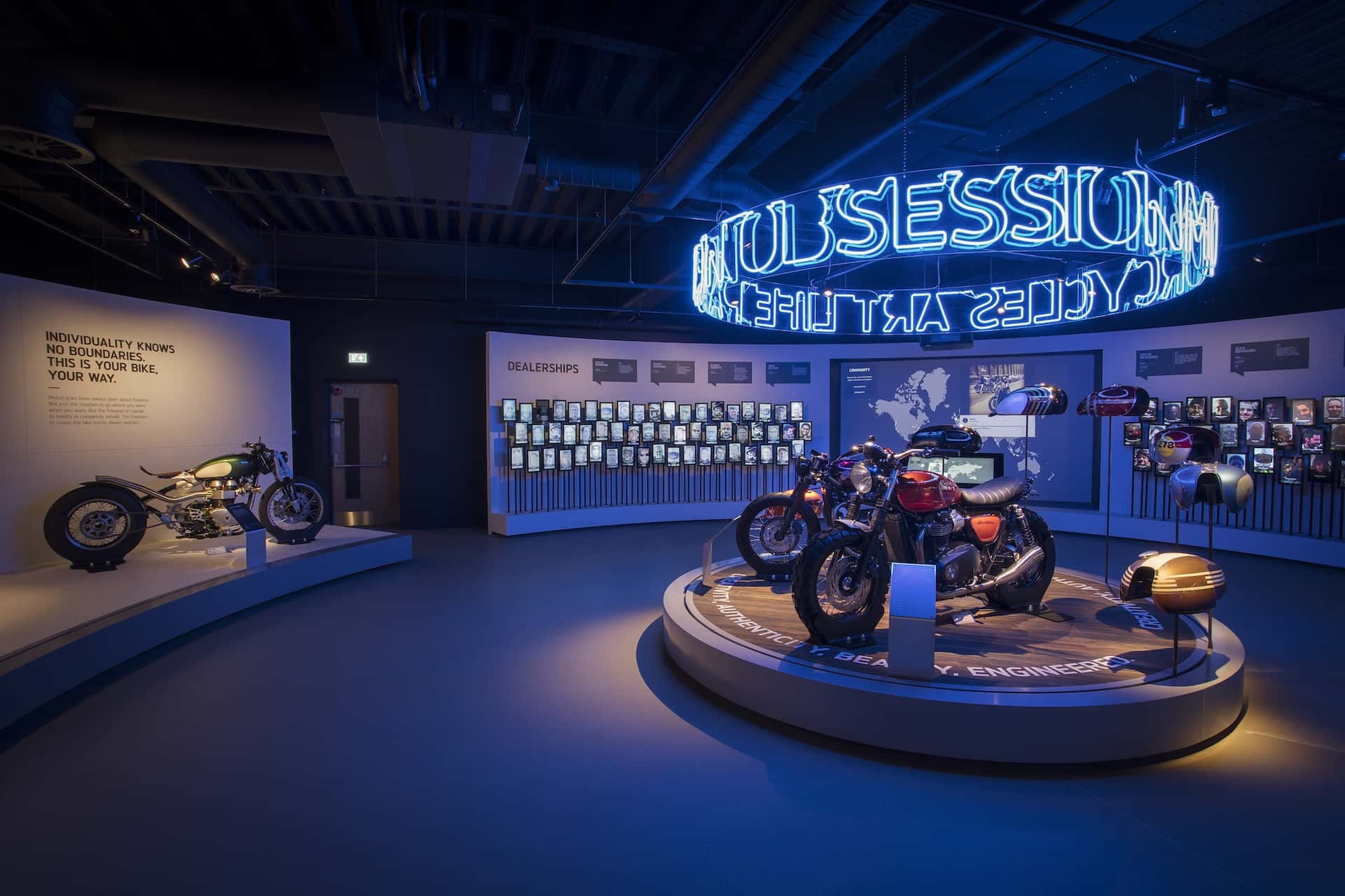 Triumph Motorcycles showroom vinyl floor
