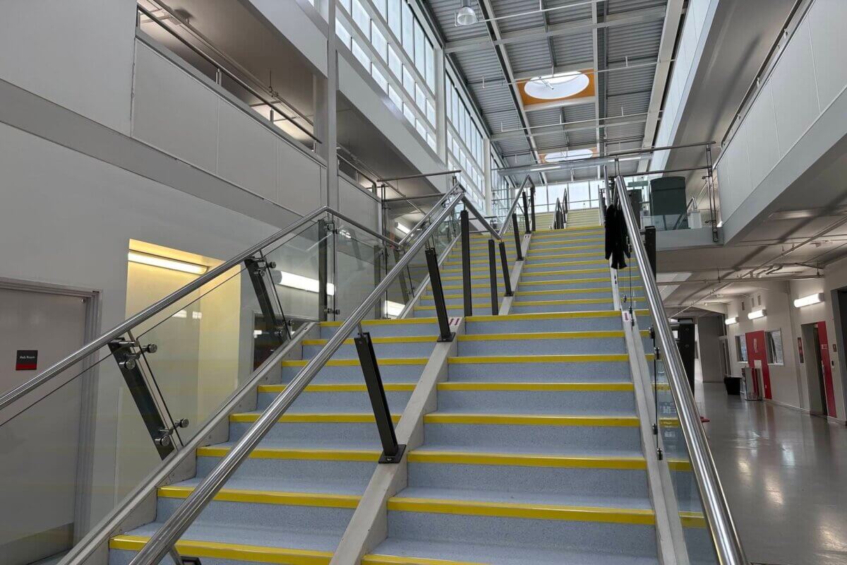 Stairs and nosings that were completed at Stockland Green School