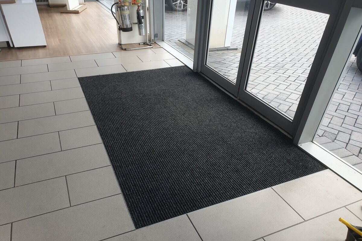 Entrance matting at VW Coventry's showroom