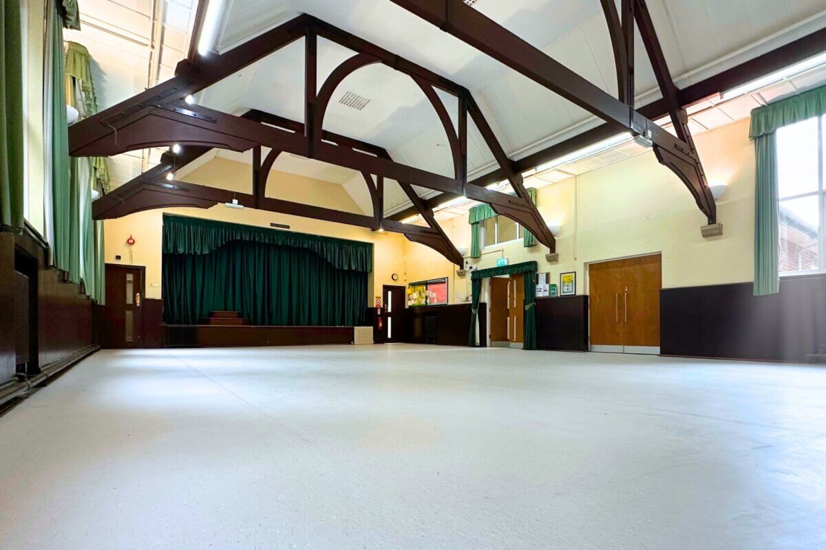 Interior shot of Assembly hall at Parish Hall Licky Hills