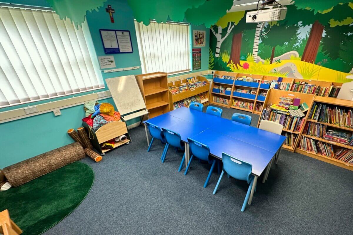 Interior shot of primary school Library
